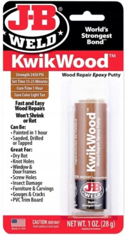 J-B WELD 8257 epoxidový tmel pro opravy materiálů na bázi dřeva KwikWood ( 28g )